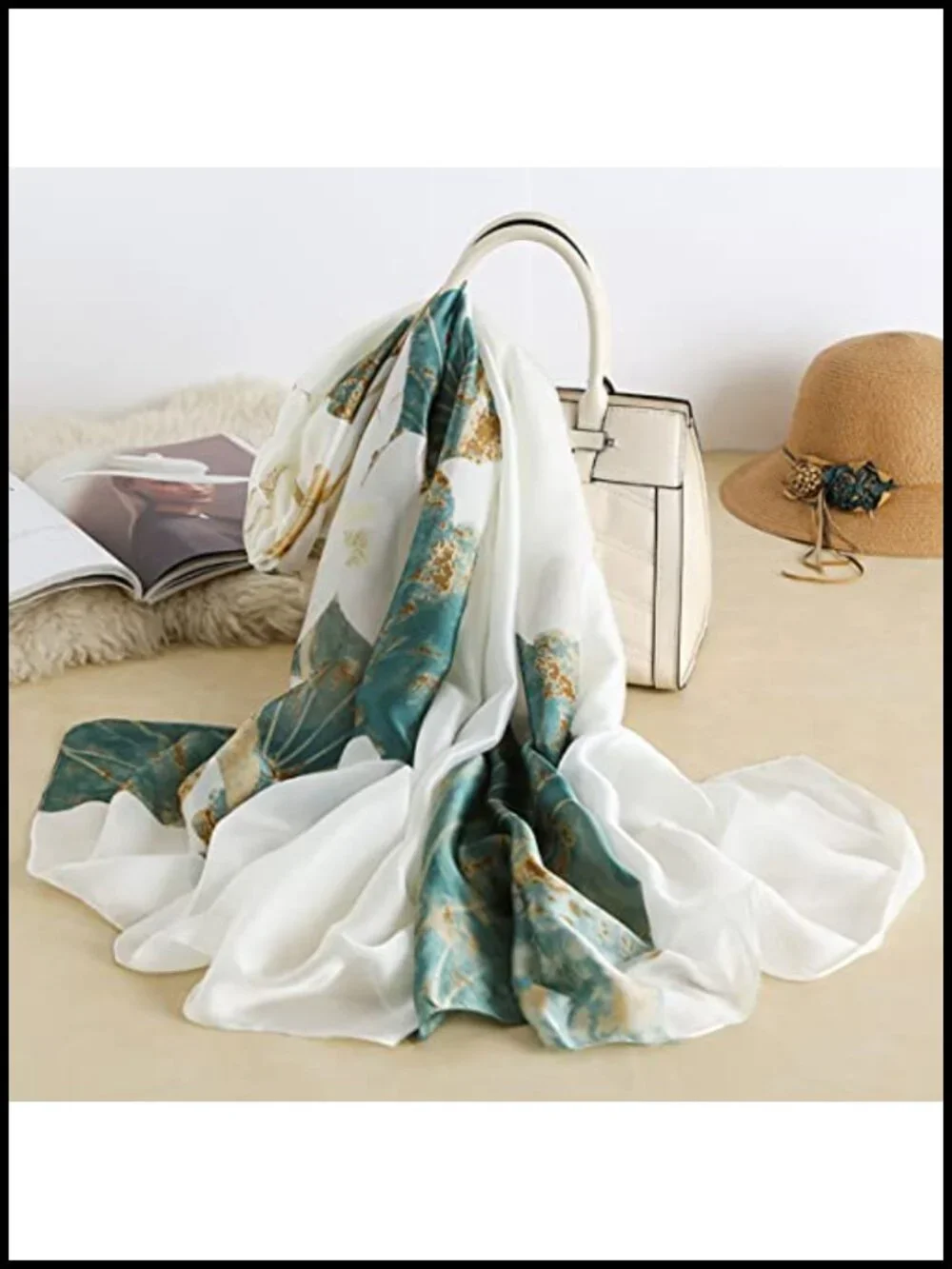 100% Polyester Satiny Lightweight Long Scarf Shawl